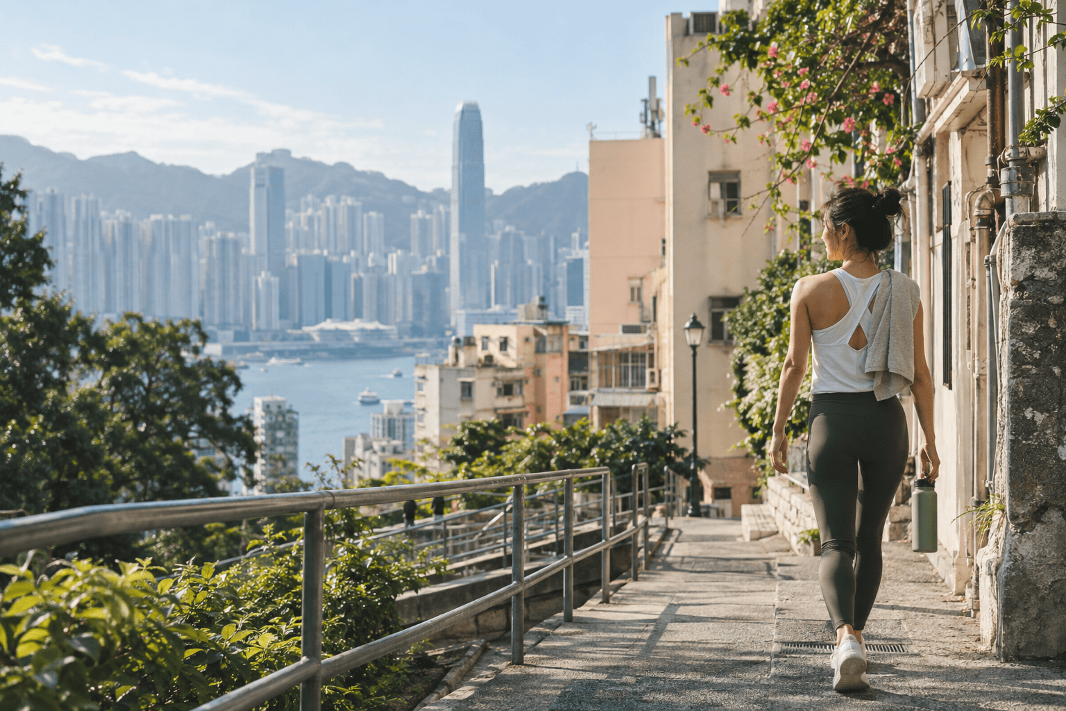 A morning walk through a hillside Hong Kong neighbourhood